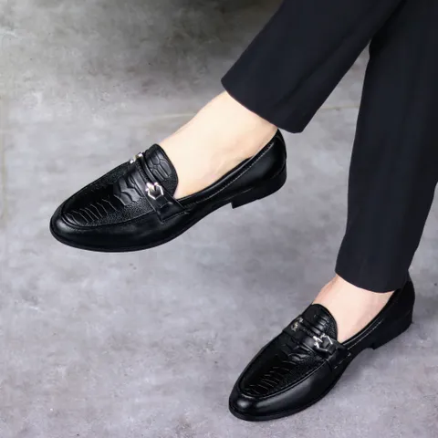 Giày Lười Nam Vân Đà Điểu Loafer Sang Trọng Giày Âu Nam Chụp Kỷ Yếu Công Sở Đế Mềm Khâu Bền Rẻ Mới Nhất RUNO G28