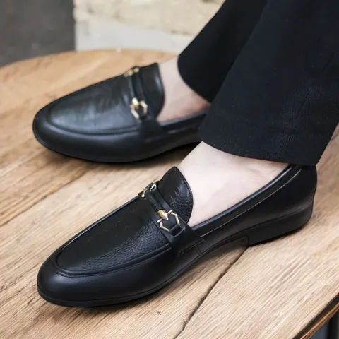 Giày Lười Nam Vân Đà Điểu Loafer Sang Trọng Giày Âu Nam Chụp Kỷ Yếu Công Sở Đế Mềm Khâu Bền Rẻ Mới Nhất RUNO G28