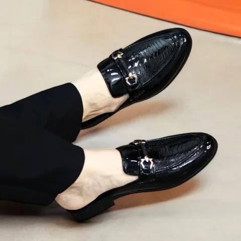 Giày Lười Nam Vân Đà Điểu Loafer Sang Trọng Giày Âu Nam Chụp Kỷ Yếu Công Sở Đế Mềm Khâu Bền Rẻ Mới Nhất RUNO G28