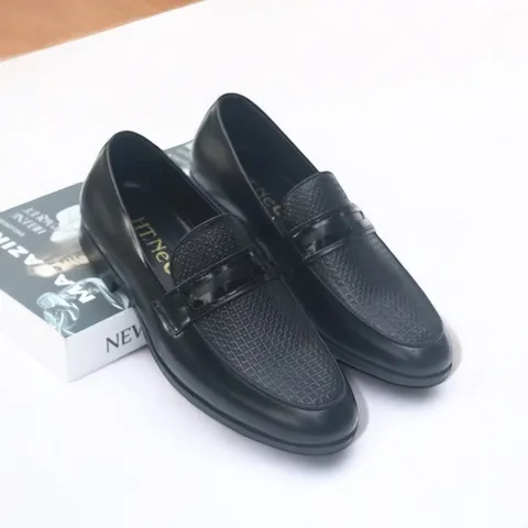 Giày Lười Nam Da Bóng Phối Đai Băng Loafer Sang Trọng Giày Âu Nam Chụp Kỷ Yếu Công Sở Không Dây Đế Khâu Bền Rẻ RUNO G23