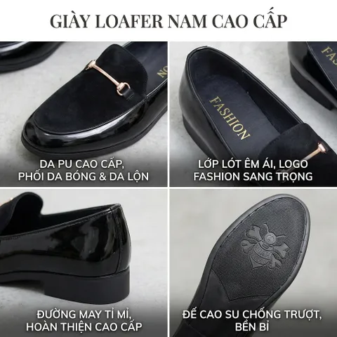 Giày Lười Nam Giày Da Nam Công Sở Cao Cấp Đế Mềm Khâu Full Da PU Nhập Khẩu Bền Đẹp Trẻ Trung Đi Đám Cưới Chú Rể RUNO G3