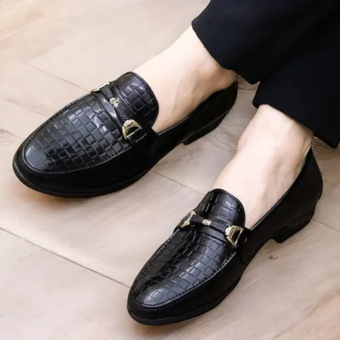 Giày Tây Nam Công Sở Loafer Đen Bóng Giày Âu Nam Trẻ Trung Giày Nam Cao Cấp Chống Trơn Trượt Bền Rẻ Đẹp RUNO G35