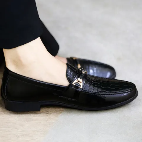Giày Tây Nam Công Sở Loafer Đen Bóng Giày Âu Nam Trẻ Trung Giày Nam Cao Cấp Chống Trơn Trượt Bền Rẻ Đẹp RUNO G35