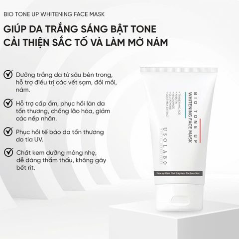 Kem Ủ Trắng Da Mặt Usolab Bio Tone Up Whitening Face Mask 50ml ]hàng nhập khẩu]