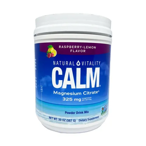Bột bổ sung Magie Natural Vitality Calm Magnesium Citrate Powder Raspberry Lemon 567g của Mỹ