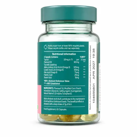 [DATE 04/2027] Thuần Chay - Dầu Omega 3-6-9 từ hạt lanh của Holland & Barrett, 60 Viên