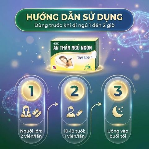 Viên hỗ trợ an thần giảm mất ngủ An Thần Ngủ Ngon (2 vỉ x 10 viên)