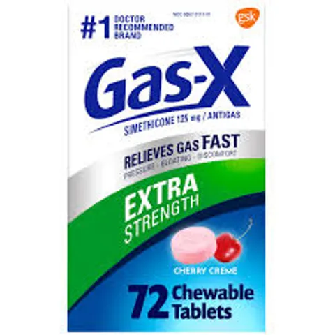 VIÊN UỐNG GIẢM ĐẦY HƠI, KHÓ TIÊU - GAS-X EXTRA 125 MG, 72vien .nhap my