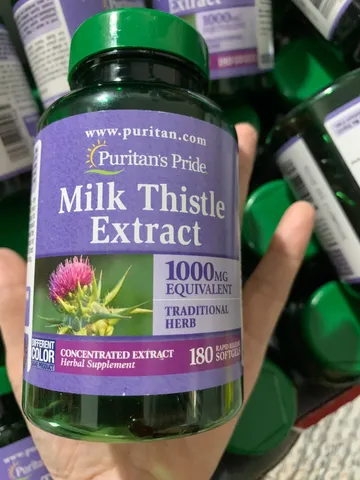 Bổ gan milk thistle 1000mg 180v puritan bổ gan mỹ 