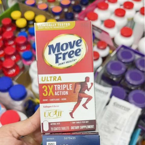 Viên uống Schiff Move Free Ultra 3X Triple Action |75 viên| Giảm đau nhức khớp hiệu quả - Bảo vệ & Tái tạo sụn khớp [S/P Chuẩn Mỹ]