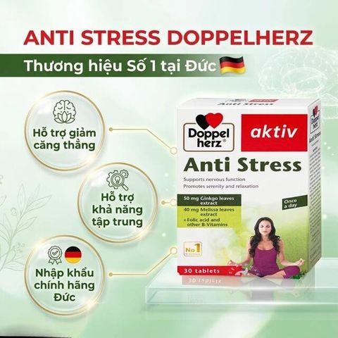 Viên uống hỗ trợ giảm căng thẳng Anti Stress Doppelherz (2 vỉ x 15 viên)