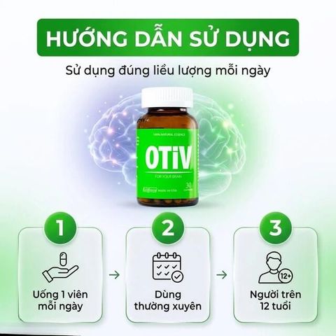 Viên uống giúp tăng cường dưỡng chất cho não Ecogreen OTiV (30 viên)