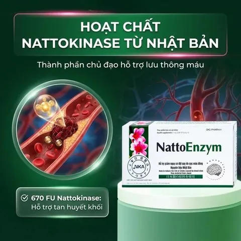 Viên hỗ trợ hoạt huyết NattoEnzym DHG (3 vỉ x 10 viên)