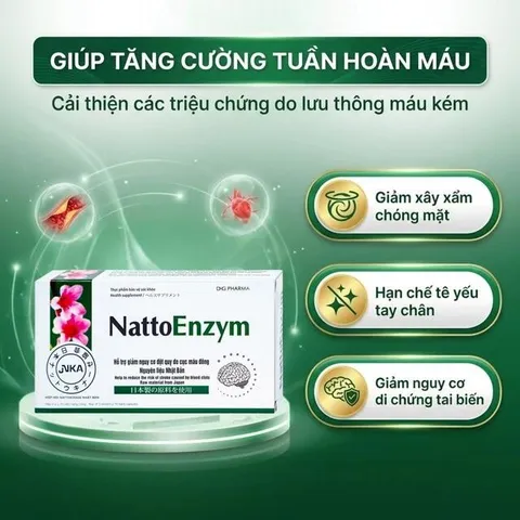 Viên hỗ trợ hoạt huyết NattoEnzym DHG (3 vỉ x 10 viên)