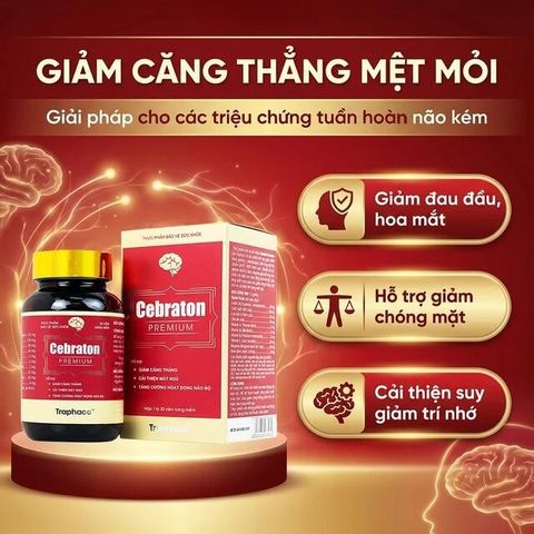 Cebraton Premium Traphaco 30 viên – Hỗ trợ bổ não, hoạt huyết và tăng khả năng tập trung