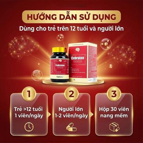 Cebraton Premium Traphaco 30 viên – Hỗ trợ bổ não, hoạt huyết và tăng khả năng tập trung