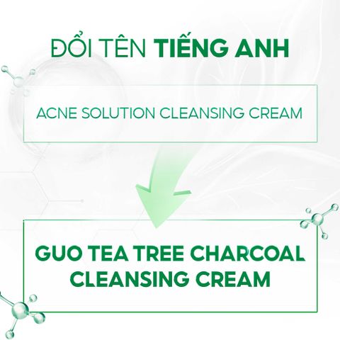 Sữa Rửa Mặt Than Tre Tràm Trà GUO - Làm Sạch Dịu Nhẹ, Kháng Khuẩn, Phục Hồi Da Nhạy Cảm, Giúp Kiềm Dầu, Chống Mụn
