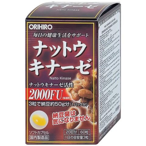 Viên uống hỗ trợ giảm nguy cơ huyết khối Orihiro Nattokinase (60 viên)