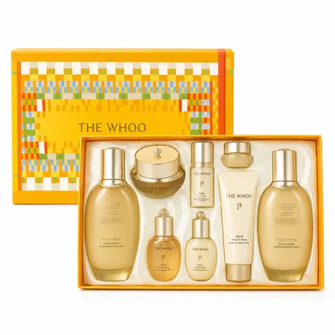 Bộ dưỡng da Whoo vàng chống oxy hóa và cấp ẩm 8 món - Gongjinhyang Special Set cao cấp cho làn da trẻ khỏe rạng rỡ