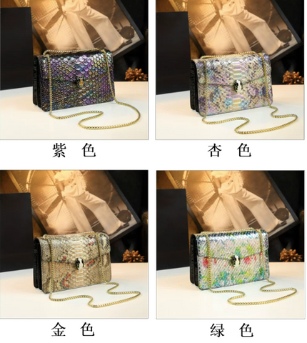 (HÀNG VIP ORDER - LIMITED) - Túi Kẹp nách Đầu Rắn Ngũ Sắc Da Bóng Sang Trọng Size 26