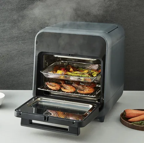 Nồi Chiên Hấp Chân Không LockLnLock Steam Air Fryer Oven 12.5L EJF693GRY - Hàng Chính Hãng Bảo Hành 2 Năm