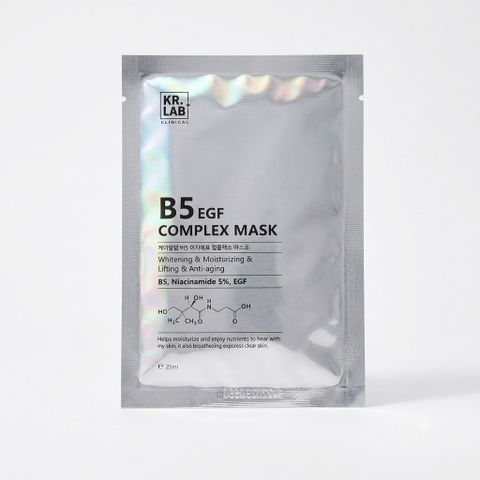 [10 chiếc] Mặt Nạ Cấp Ẩm Kr.Lab+ B5 EGF Complex Mask - Phục Hồi Da Độc Quyền, Cung Cấp Độ Ẩm Sâu, Tăng Cường Độ Đàn Hồi Mịn Màng