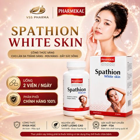 Viên uống Glutathion tinh khiết - hỗ trợ sáng da, mờ thâm nám - Spathion Pharmekal