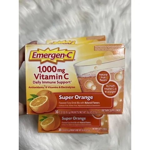 Bột Sủi C tăng đề kháng Emergen-C 1000mg Vitamin C Super Orange hộp 30 gói
