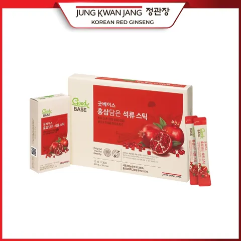 Nước Hồng Sâm Goodbase Tinh Chất Lựu Đỏ KGC Jung Kwan Jang - Hỗ Trợ Sức Khỏe và Làm Đẹp (30 gói x 10ml)
