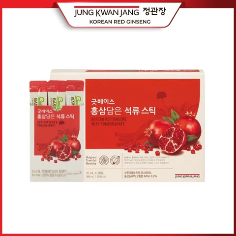 Nước Hồng Sâm Goodbase Tinh Chất Lựu Đỏ KGC Jung Kwan Jang - Hỗ Trợ Sức Khỏe và Làm Đẹp (30 gói x 10ml)