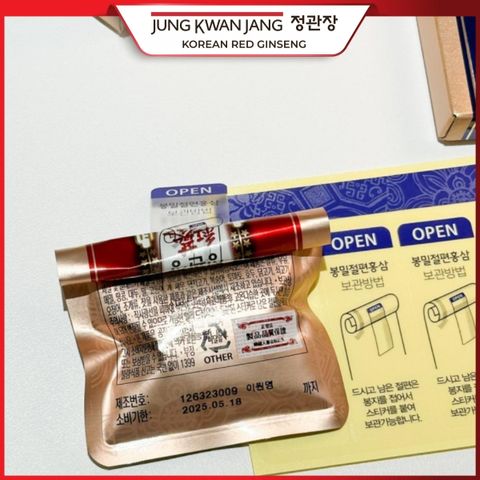 Hồng Sâm Cắt Lát Tẩm Mật Ong KGC Jung Kwan Jang - Giải Pháp Bồi Bổ Khỏe Mạnh (Hộp 12 Gói)