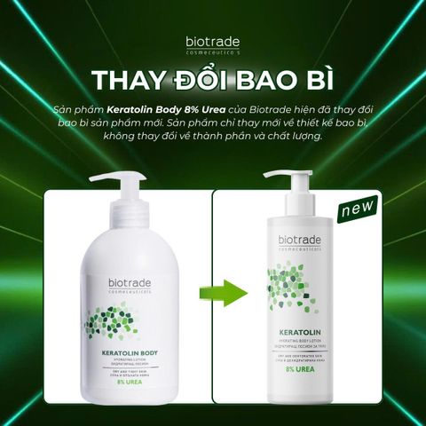 Kem Dưỡng Thể Biotrade Keratolin Hydrating Body Lotion 8% Urea 400ml [hàng nhập khẩu]