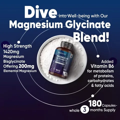 Magnesium Bisglycinate Vitamin B6 WeightWorld - Bổ não giảm căng thẳng mệt mỏi cải thiện trí nhớ, 180 viên sản xuất Anh
