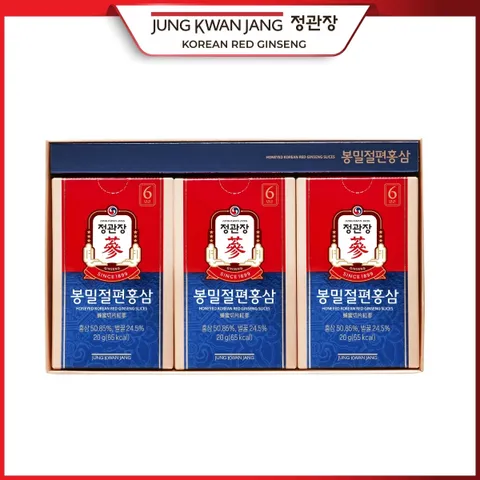 Hồng Sâm Cắt Lát Tẩm Mật Ong KGC Jung Kwan Jang - Hộp 6 Gói Bồi Bổ Sức Khỏe Cơ Thể Từ Nhân Sâm Hàn Quốc