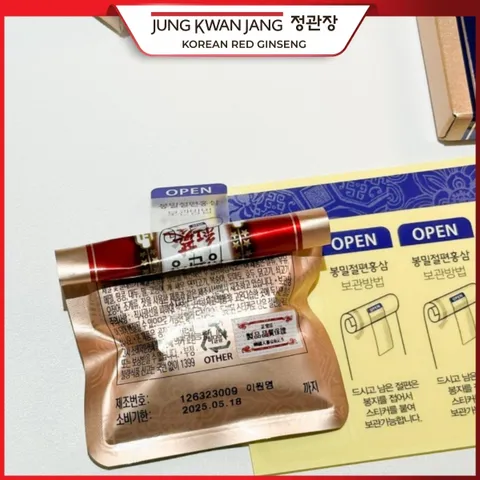 Hồng Sâm Cắt Lát Tẩm Mật Ong KGC Jung Kwan Jang - Hộp 6 Gói Bồi Bổ Sức Khỏe Cơ Thể Từ Nhân Sâm Hàn Quốc