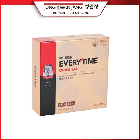 Tinh Chất Hồng Sâm KGC Jung Kwan Jang Everytime Original 30 Gói - Nâng Cao Sức Khỏe, Tăng Cường Miễn Dịch và Tinh Thần, Dễ Dàng Mang Theo
