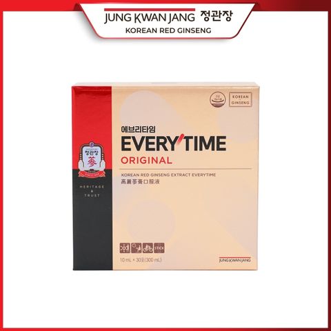 Tinh Chất Hồng Sâm KGC Jung Kwan Jang Everytime Original 30 Gói - Nâng Cao Sức Khỏe, Tăng Cường Miễn Dịch và Tinh Thần, Dễ Dàng Mang Theo