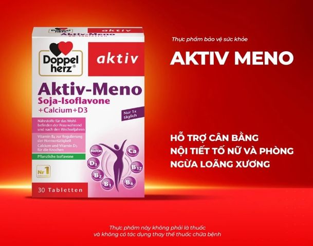[Mã giảm giá lên tới 20%] Viên uống Active Meno Doppelherz - Hỗ trợ cân bằng nội tiết tố nữ, sức khỏe và làm đẹp, hộp 30 viên từ Đức