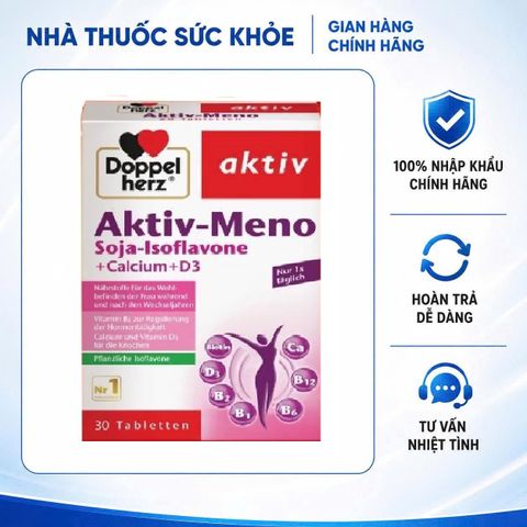 [Mã giảm giá lên tới 20%] Viên uống Active Meno Doppelherz - Hỗ trợ cân bằng nội tiết tố nữ, sức khỏe và làm đẹp, hộp 30 viên từ Đức
