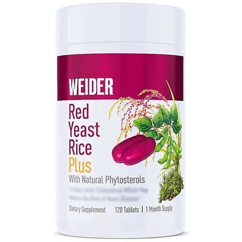 Weider, Gạo men đỏ Plus 1.200 mg với Phytosterol tự nhiên 850 mg mỗi khẩu phần, 120 viên nén của Mỹ