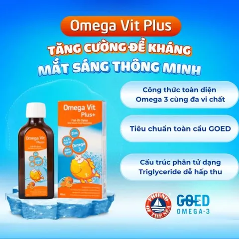 Siro Omega Vit Plus+ Botafarma 100ml hỗ trợ phát triển não bộ, tăng cường trí nhớ và thị lực cho trẻ