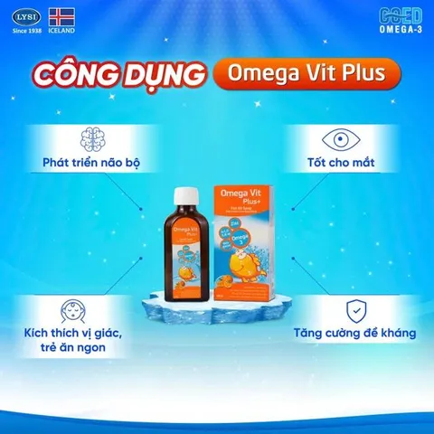 Siro Omega Vit Plus+ Botafarma 100ml hỗ trợ phát triển não bộ, tăng cường trí nhớ và thị lực cho trẻ