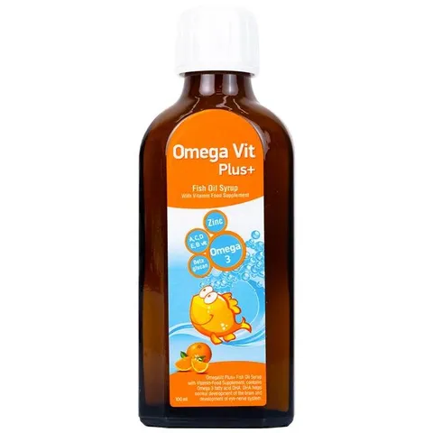 Siro Omega Vit Plus+ Botafarma 100ml hỗ trợ phát triển não bộ, tăng cường trí nhớ và thị lực cho trẻ
