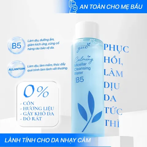 Nước Tẩy Trang Cho Bà Bầu B5 GUO - Micellar Cleansing Water Cấp Ẩm, Làm Dịu Da Nhạy Cảm, Sạch Sâu 75ml/200ml
