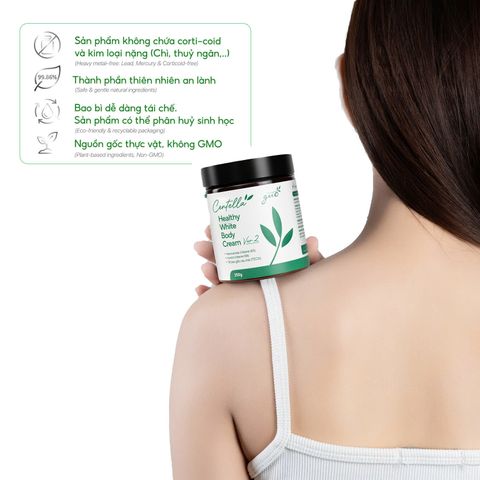 Kem Dưỡng Trắng Da Body Cho Bà Bầu - Kem Rau Má GUO 250g - Dưỡng Ẩm, Làm Sáng Da Cho Mẹ Bầu