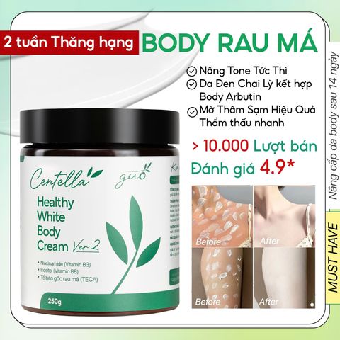 Kem Dưỡng Trắng Da Body Cho Bà Bầu - Kem Rau Má GUO 250g - Dưỡng Ẩm, Làm Sáng Da Cho Mẹ Bầu