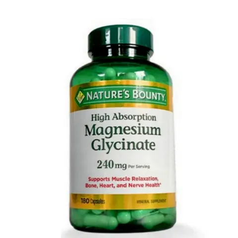 Viên uống Nature Bounty High Absorption Magnesium Glycinate 240 mg |180 viên| Thư giãn cơ bắp & Duy trì chức năng cơ thần kinh [S/P Chuẩn Mỹ]