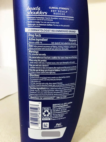 Dầu gội Head and Shoulders gàu 400ml của Mỹ