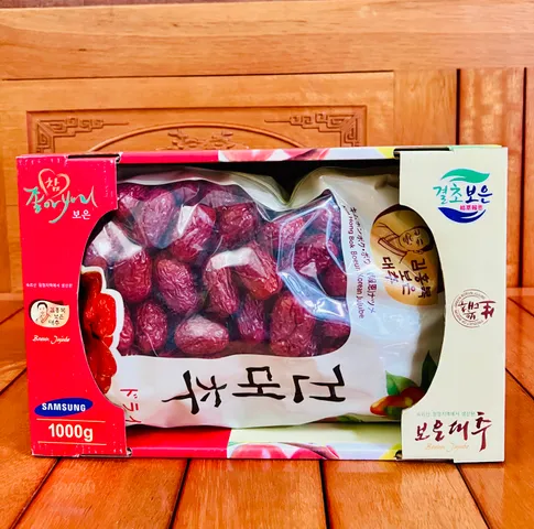 Táo Đỏ Sấy Khô Samsung Boeun Jujube Hàn Quốc - Snack Lành Mạnh, Giàu Dinh Dưỡng, Hỗ Trợ Sức Khỏe Tim Mạch và Làm Đẹp Da