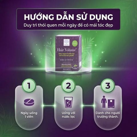 Viên uống giúp tóc chắc khỏe, đẹp tóc, hạn chế rụng tóc Hair Volume New Nordic (30 viên)